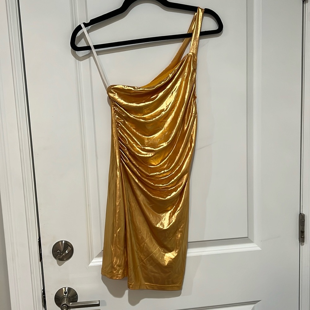 REVOLVE superdown mini dress gold